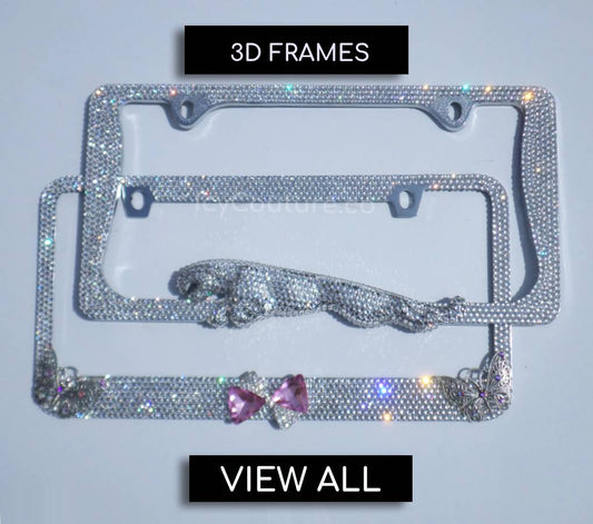 3D Crystal License Plate Frame - ICY Couture