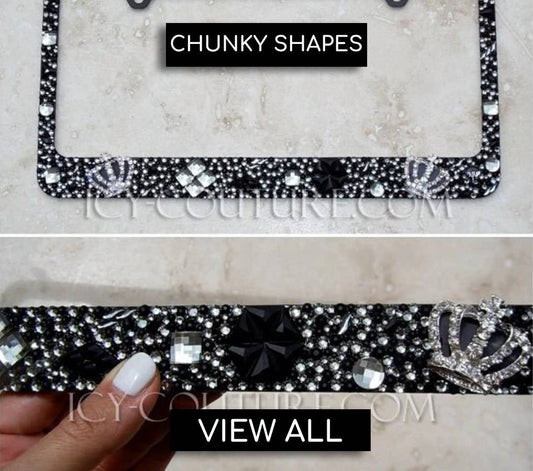 CHUNKY SHAPES Crystal License Plate Frame - ICY Couture