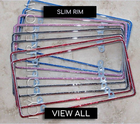 ICY SLIM RIM Crystal License Plate Frame - ICY Couture