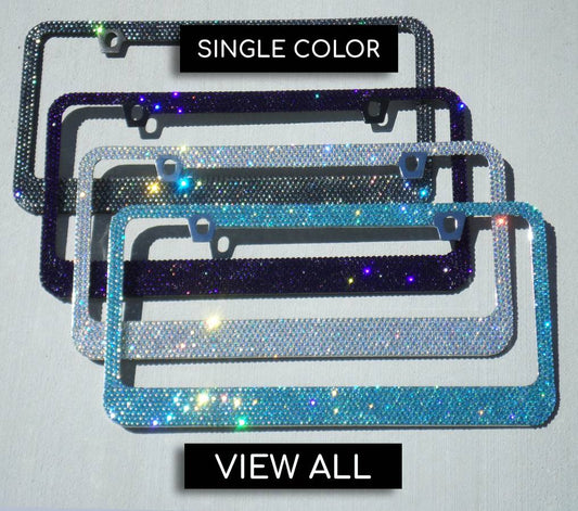 SINGLE COLOR Crystal License Plate Frame - ICY Couture