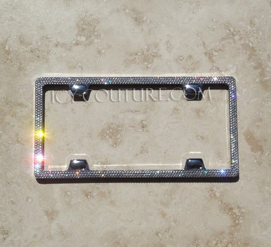 3 ROW Crystal License Plate Frame - ICY Couture