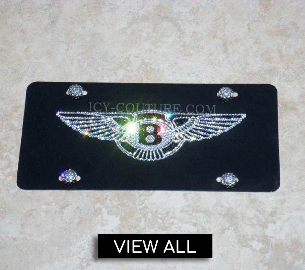 Custom Crystallized License Plates by ICY Couture