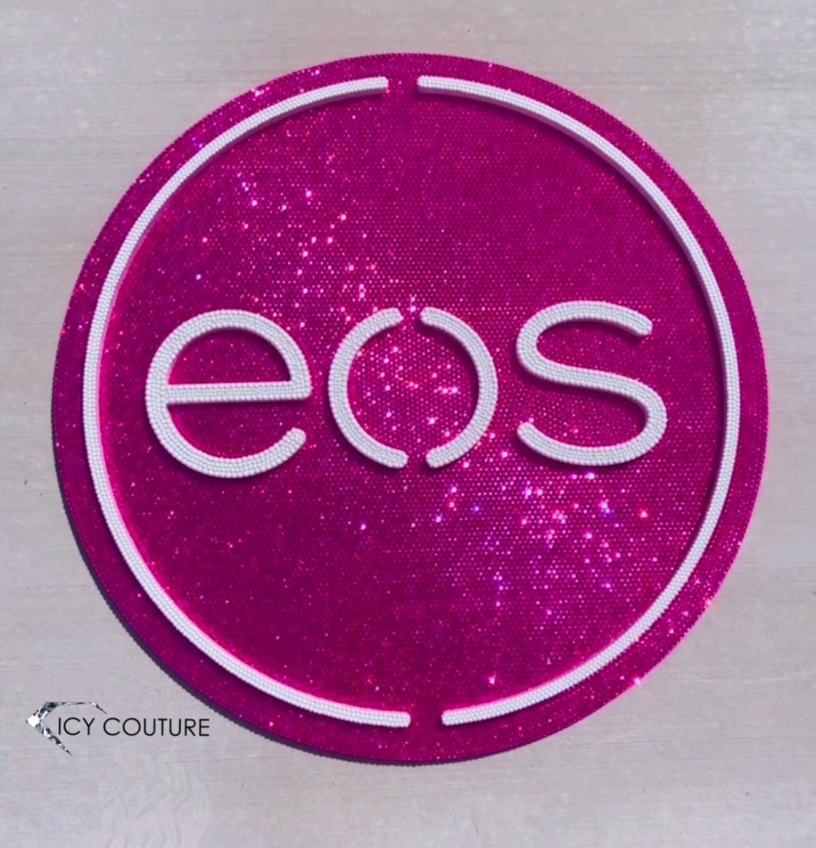 Custom displays for PR, marketing and events, crystallized brand signs, rhinestone displays and more by ICY Couture - EOS