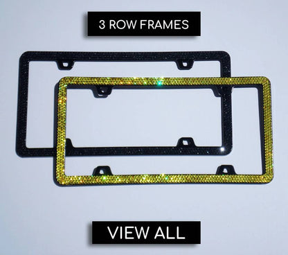 3 ROW Crystal License Plate Frame - ICY Couture