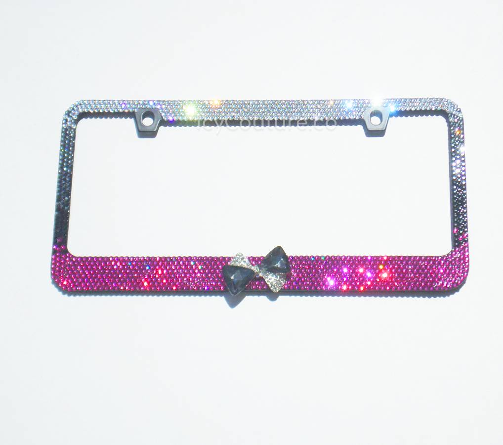 3D  Bow Bling License Plate Frame Bedazzled by ICY Couture