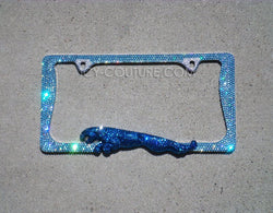 3D Running Jaguar Luxury Bedazzled Bling License Plate Frame - ICY Couture