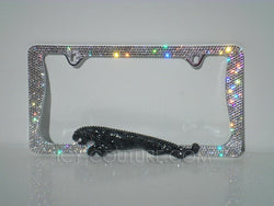 3D Running Jaguar Luxury Bedazzled Bling License Plate Frame - ICY Couture