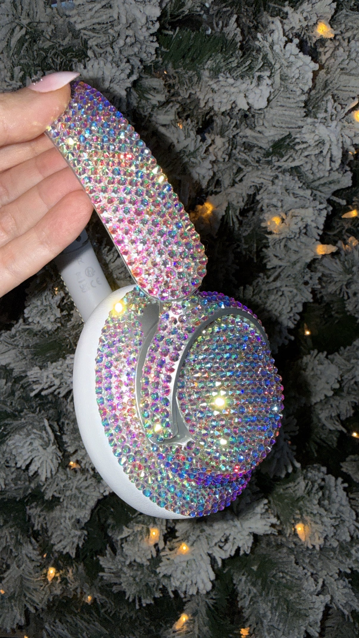 Premade BERIBES Headphones Crystallized in Iridescent AB Rhinestones
