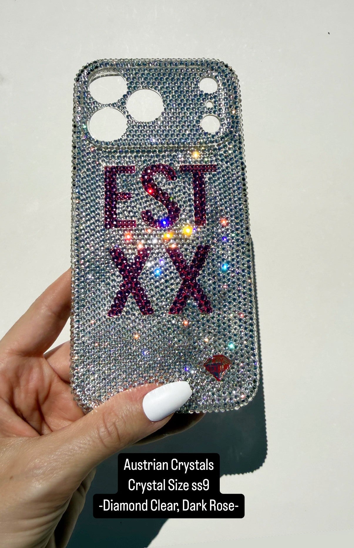 COUTURE DESIGN Funda de cristal de lujo para teléfono móvil
