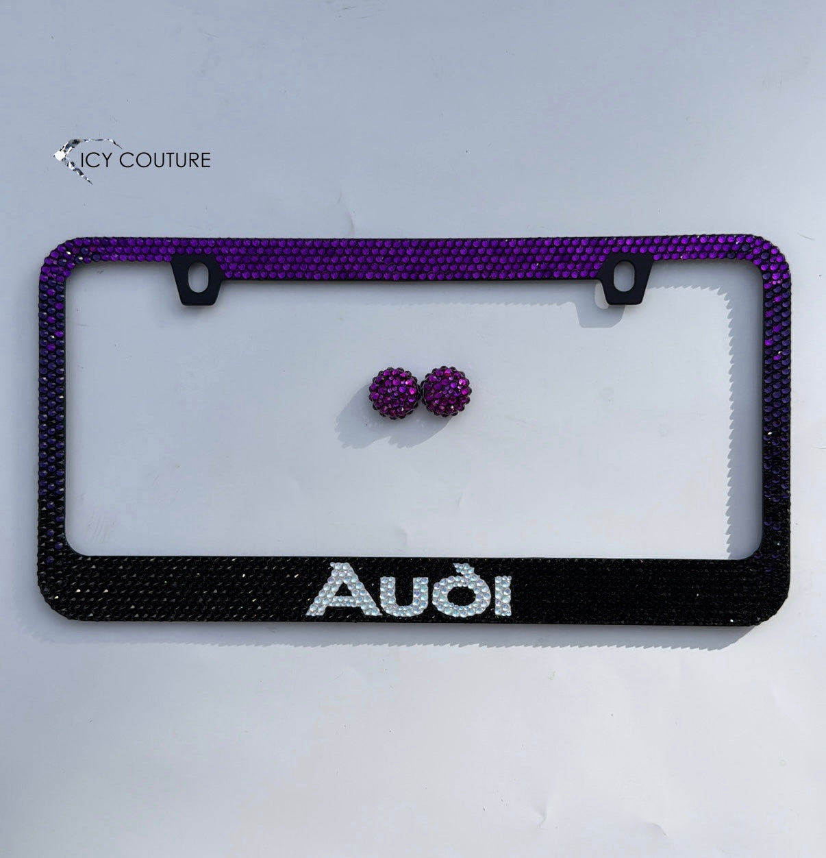 CUSTOM MESSAGE | Bedazzled License Plate Frame | ICY Couture Luxury Car Jewelry