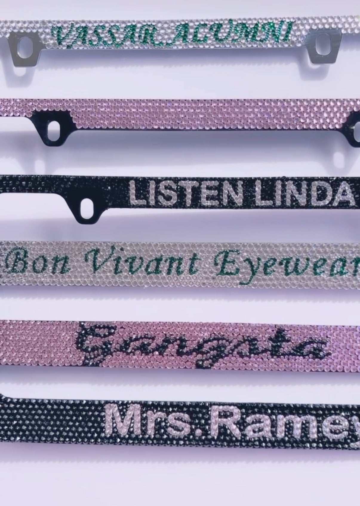 CUSTOM MESSAGE | Bedazzled License Plate Frame | ICY Couture Luxury Car Jewelry