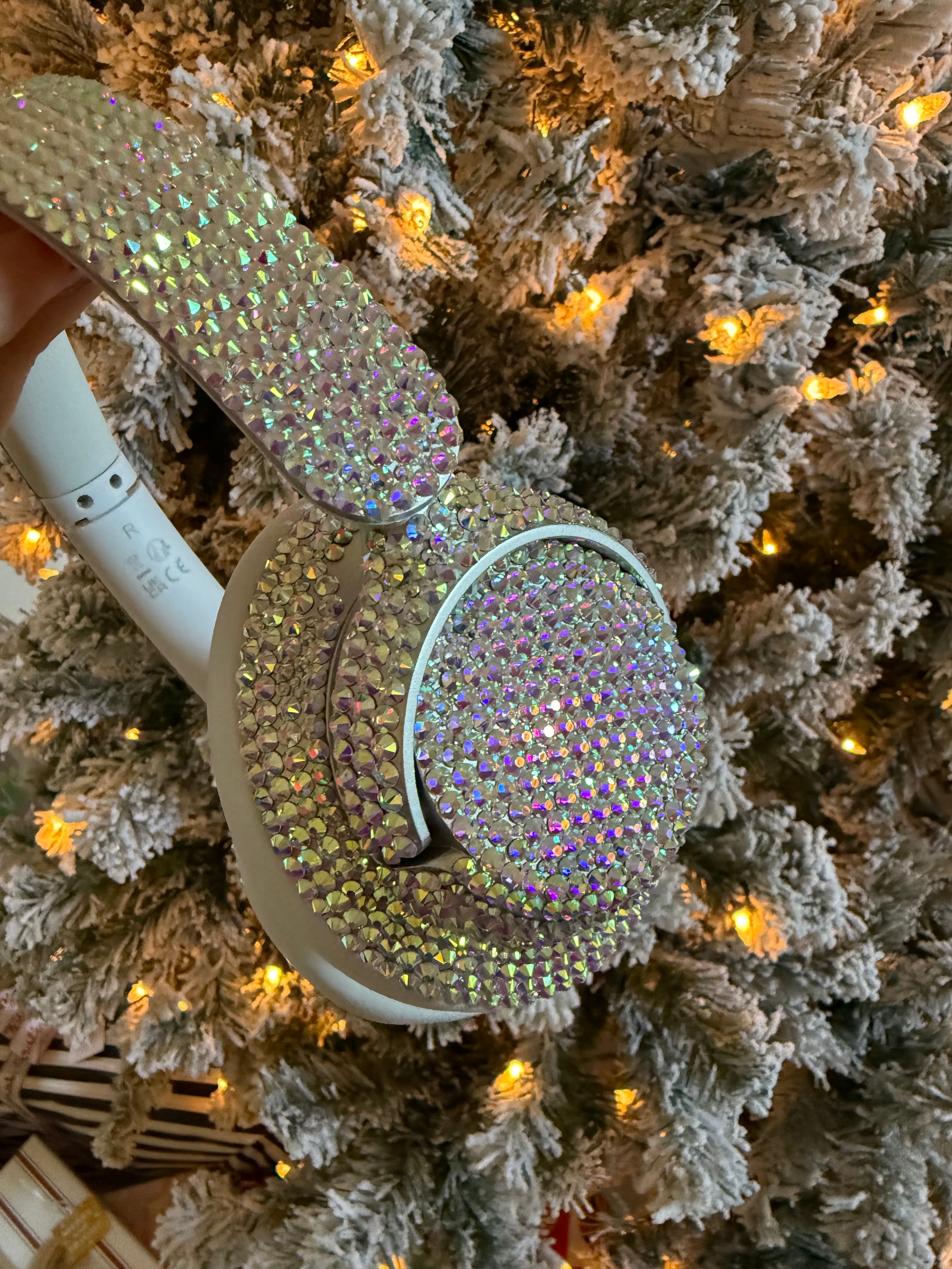 Premade BERIBES Headphones Crystallized in Iridescent AB Rhinestones