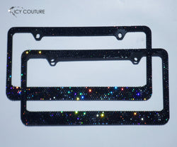 'Black on Black' Crystal License Plate Frame - ICY Couture