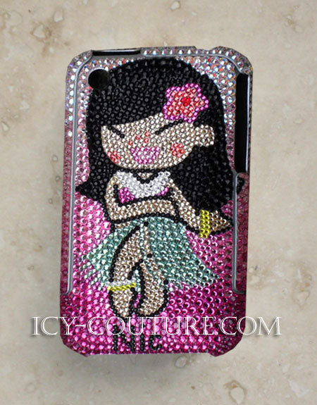 COUTURE DESIGN Funda de cristal de lujo para teléfono móvil