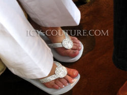 Bridal White Pave Crystal Bling Flip-Flops! | Various Havaianas Colors - ICY Couture