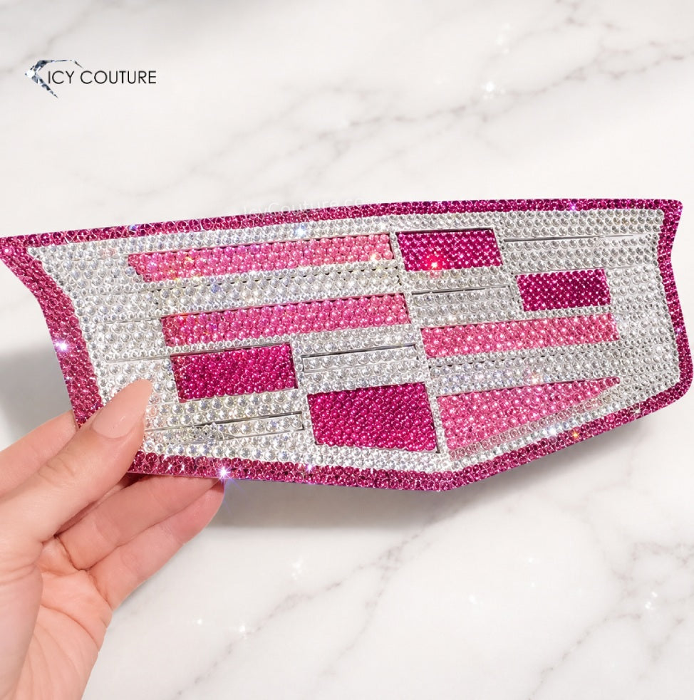 Cadillac Emblems Customized With Crystals | Luxury Car Jewelry