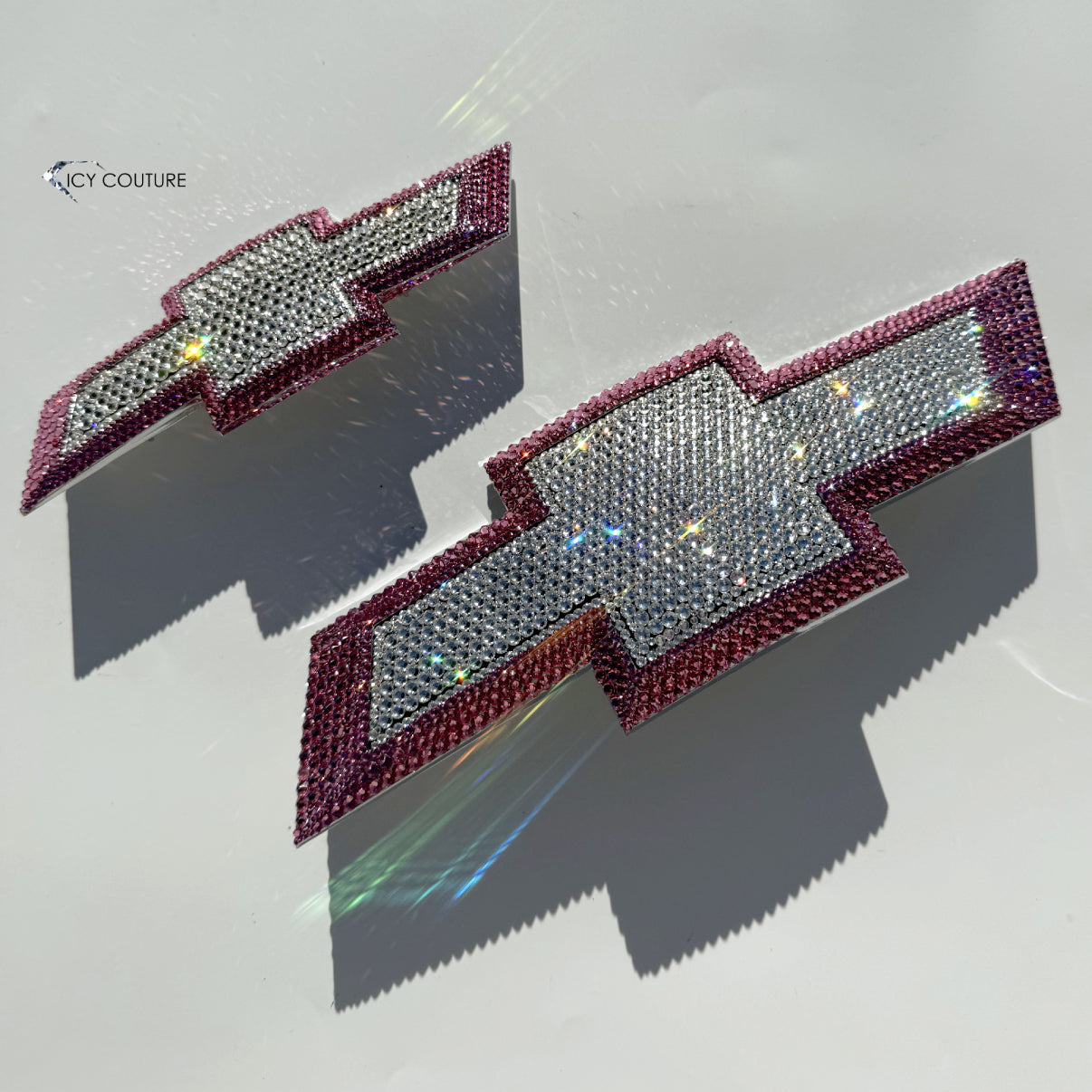 Premade Chevy Crystal Bowtie Set — Genuine Replacement Emblem Families 84701878 And 84742614