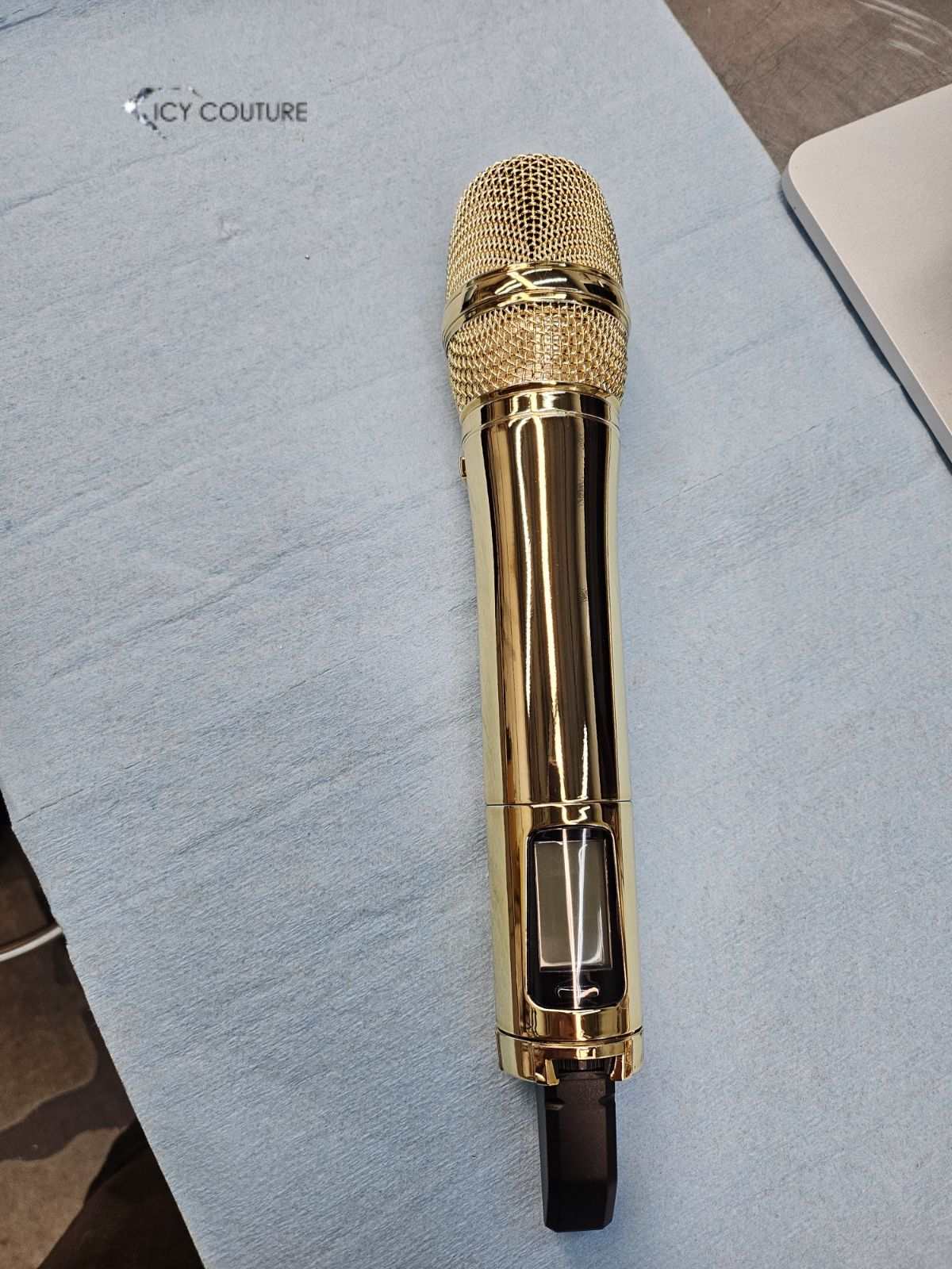 Shiny Gold Microphone Custom Microphone Coating by ICY Couture