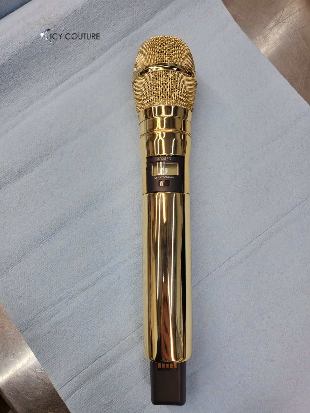 Shiny Gold Microphone Custom Microphone Coating by ICY Couture