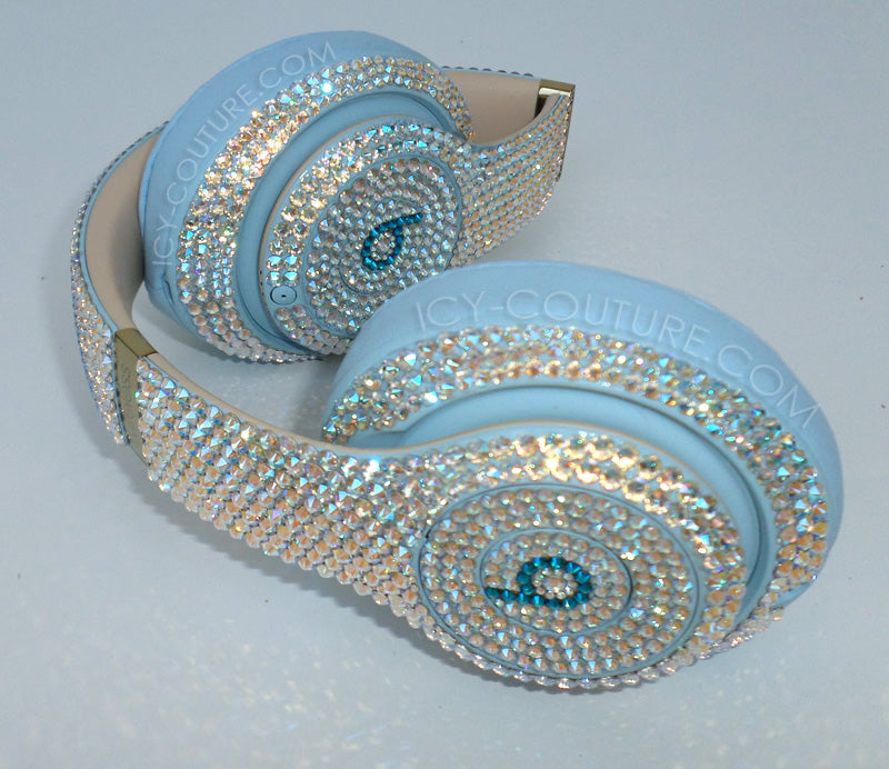 Crystal Shimmer Swarovski Crystal Studio Beats Headphones crystallized by ICY Couture