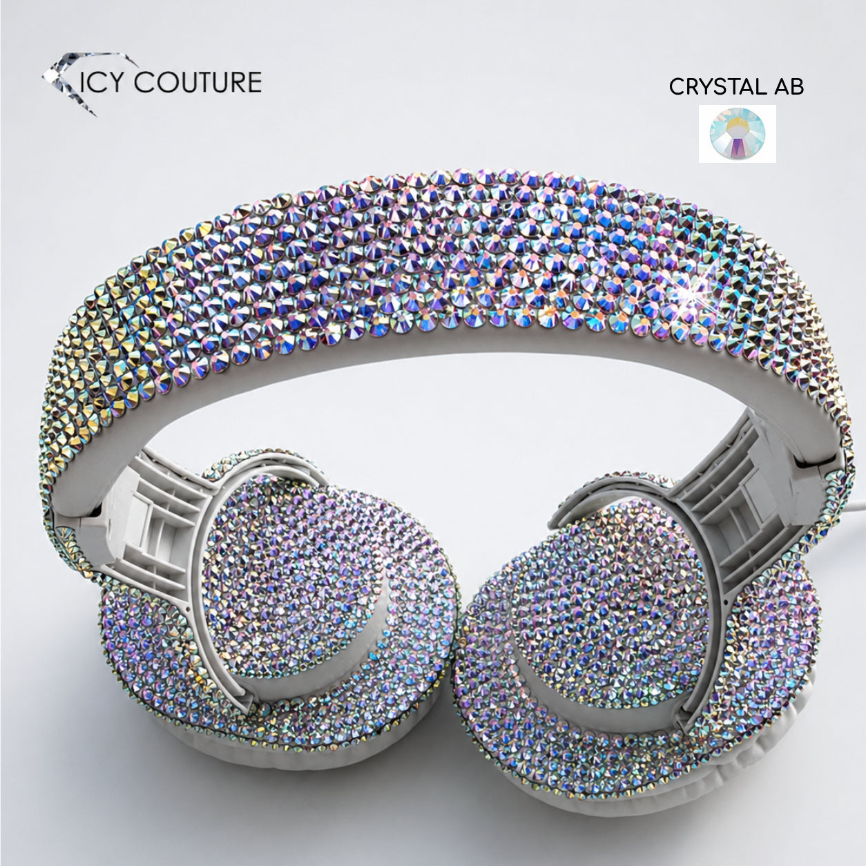 Premade BERIBES Wireless Headphones Crystallized By ICY Couture | Crystal AB Rhinestones