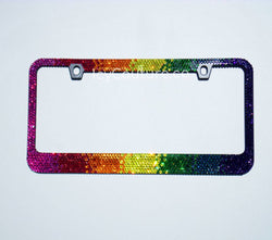 CUSTOM FLAG Crystal License Plate Frame - ICY Couture