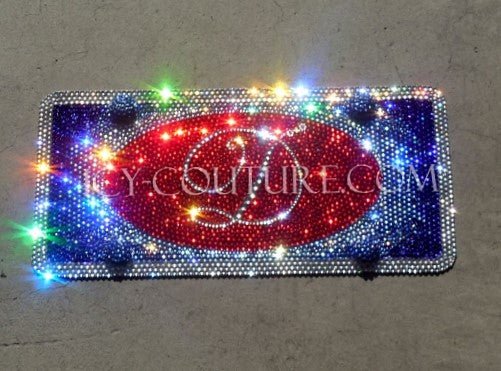 Custom Logo FULLY CRYSTALLIZED License Plate - ICY Couture