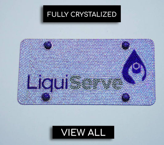 Custom Logo FULLY CRYSTALLIZED License Plate - ICY Couture