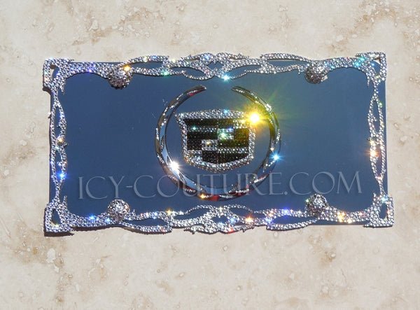 CUSTOM LOGO | Crystal License Plate | Luxury Mobile Branding By ICY Couture