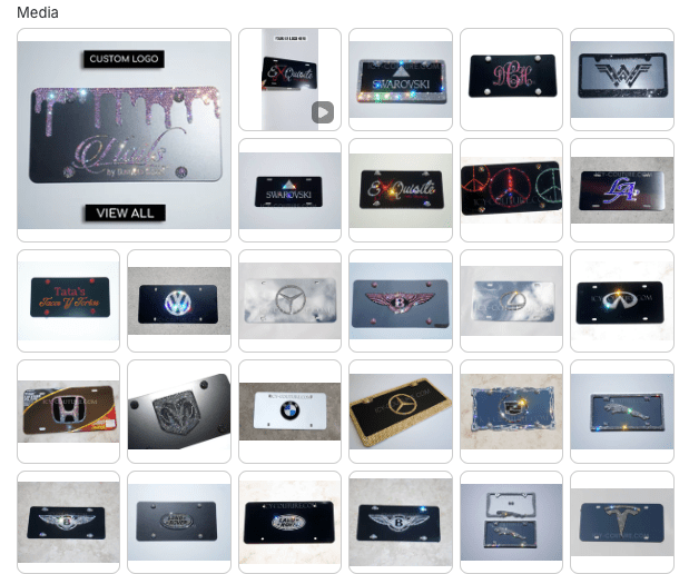 CUSTOM LOGO | Crystal License Plate | Luxury Mobile Branding By ICY Couture