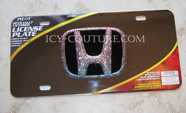 Su placa de matrícula de cristal con logotipo empresarial personalizado