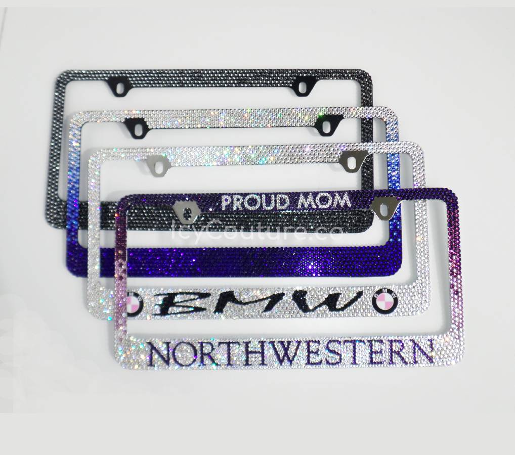 CUSTOM MESSAGE | Bedazzled License Plate Frame | ICY Couture Luxury Car Jewelry