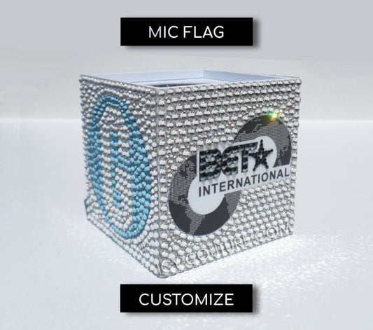 Custom MIC FLAG Crystallized with Your Logo. - ICY Couture