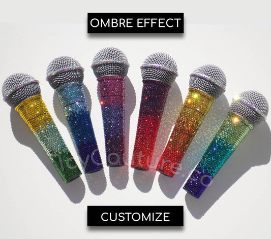 Custom OMBRE DESIGN Crystallized Microphone - ICY Couture