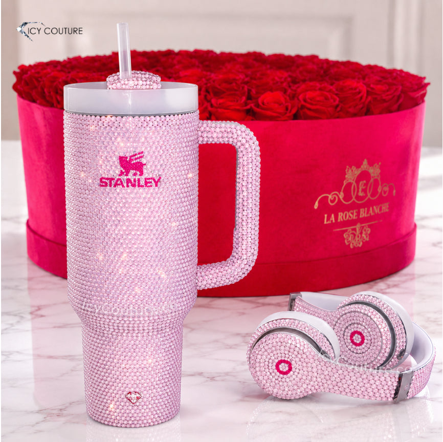 Custom Crystal Tumbler Cups | Monogram, Initials & Writing By ICY Couture