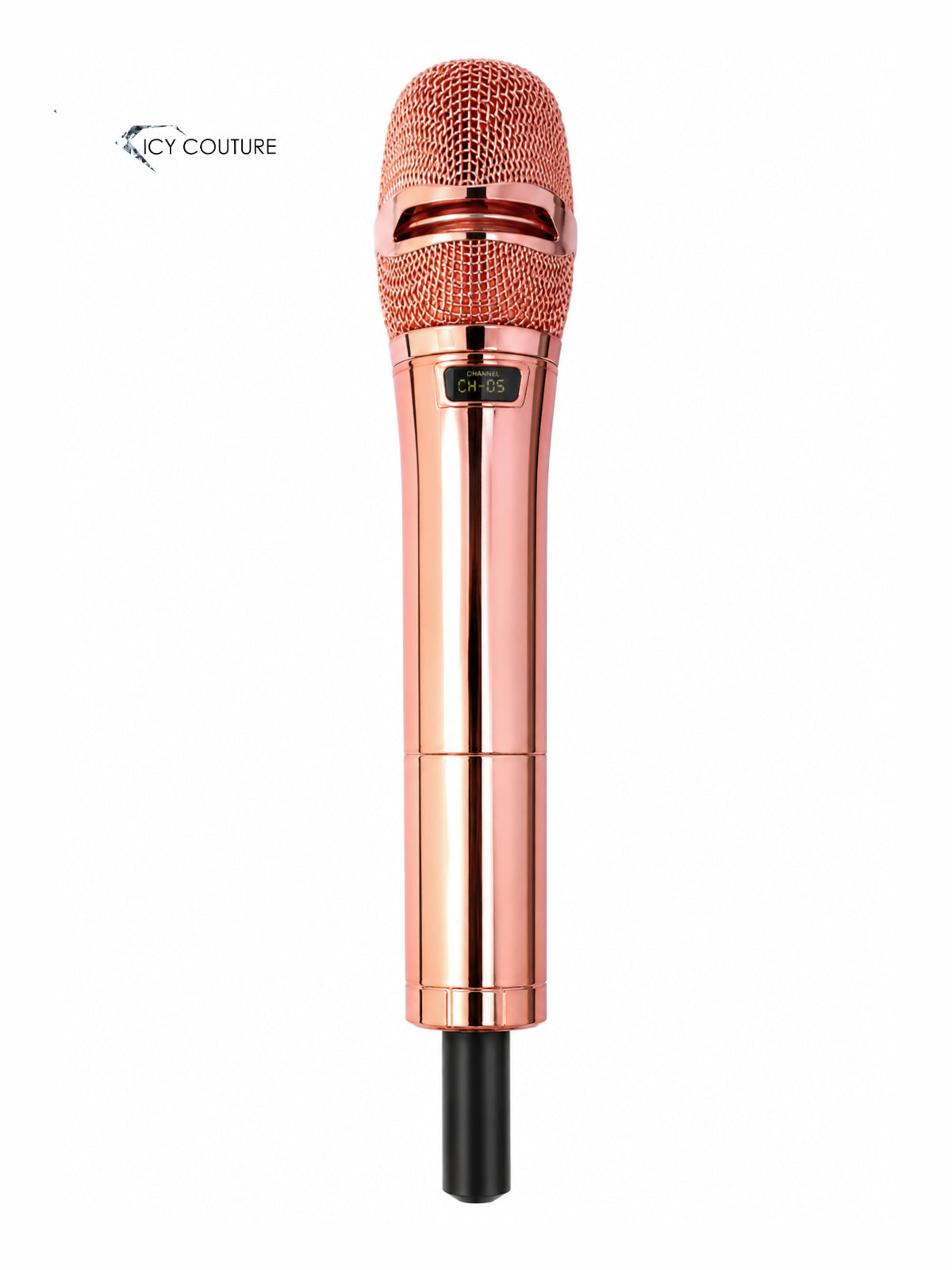 CUSTOM GOLD-PLATED LOOK MICROPHONES & MIC STANDS | MIRROR & MATTE METALLIC FINISHES BY ICY COUTURE
