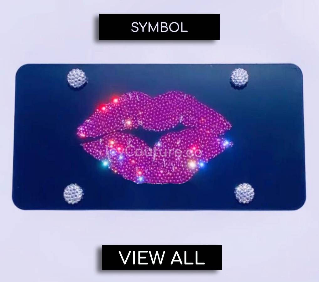 CUSTOM SYMBOL Crystallized License Plate - ICY Couture
