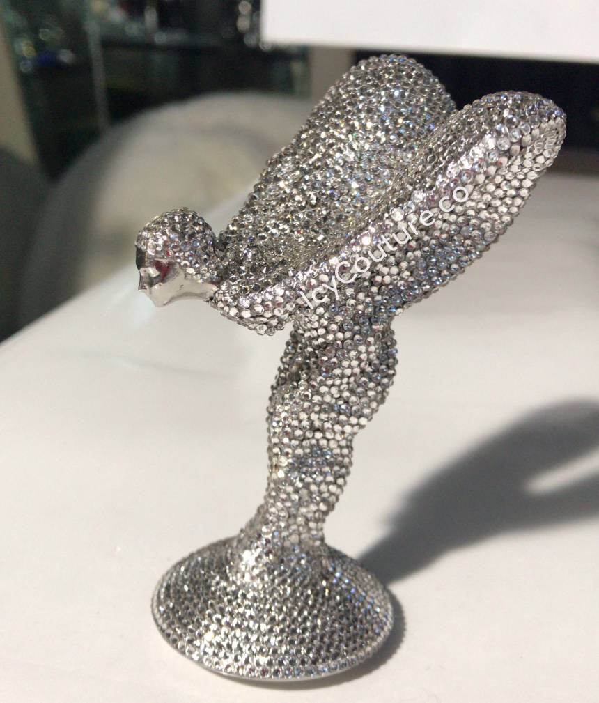Custom Rolls-Royce Spirit of Ecstasy Emblem With Swarovski Crystals | ICY Couture 