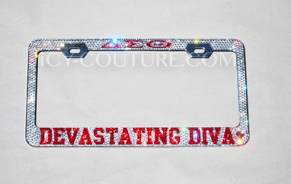 CUSTOM MESSAGE | Bedazzled License Plate Frame | ICY Couture Luxury Car Jewelry