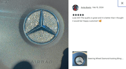Diamond-looking Steering Wheel Bling Sticker for Various Cars - ICY Couture