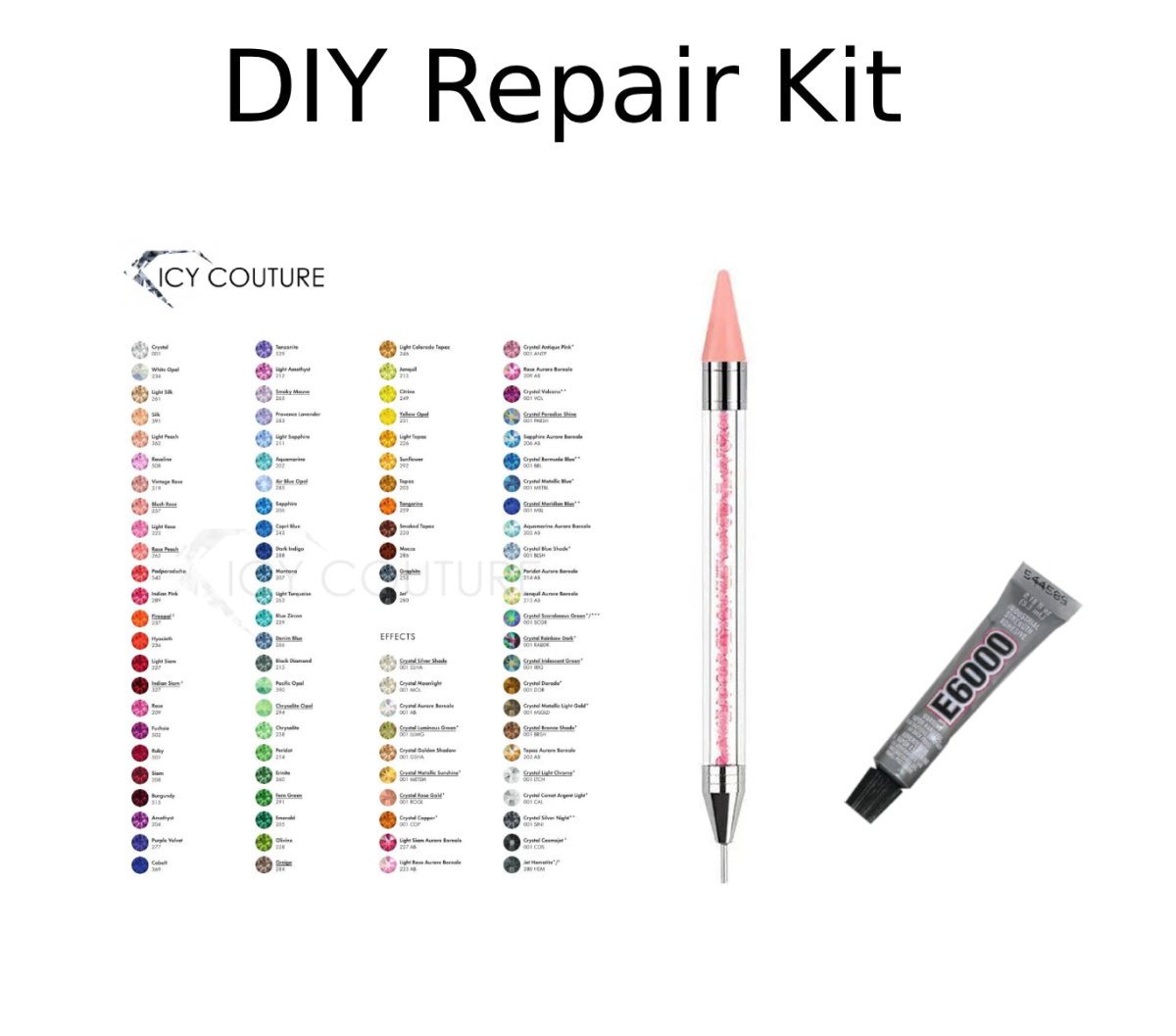 DIY Design Repair Kit: Crystals, Glue, Wax Pen