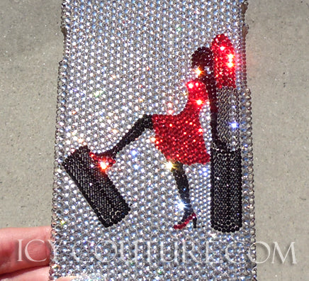 COUTURE DESIGN Funda de cristal de lujo para teléfono móvil