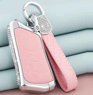 Fits Lexus Smart Key -  Crystal Bling Key Cover: Black, Pink