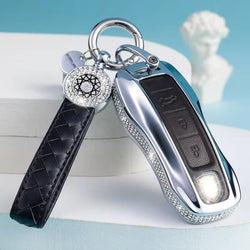 Fits Porsche Key -  Crystal Bling Key Cover: Pink, Black