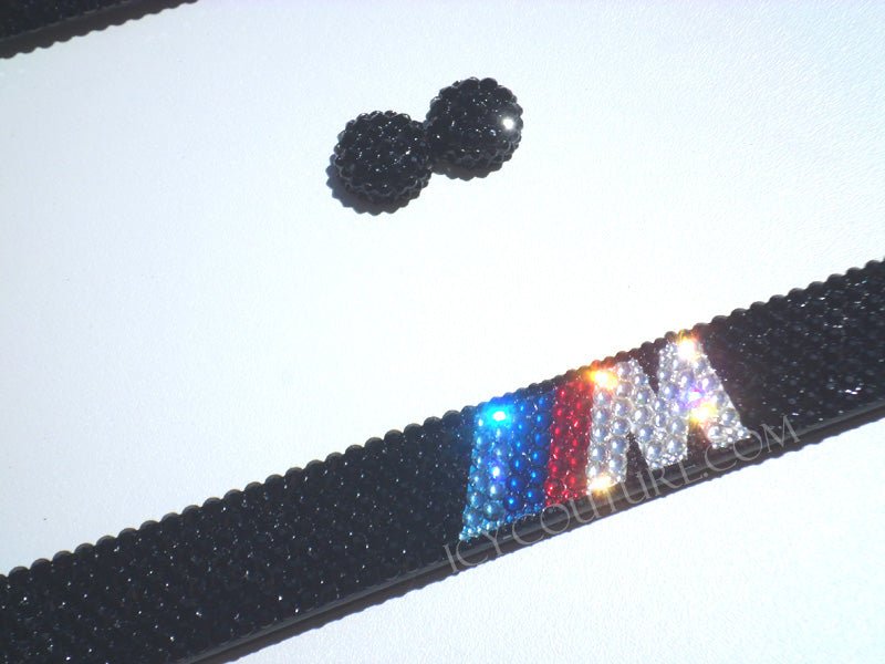 For Your BMW M Series Bling License Plate Frame: Clear or Black - ICY Couture