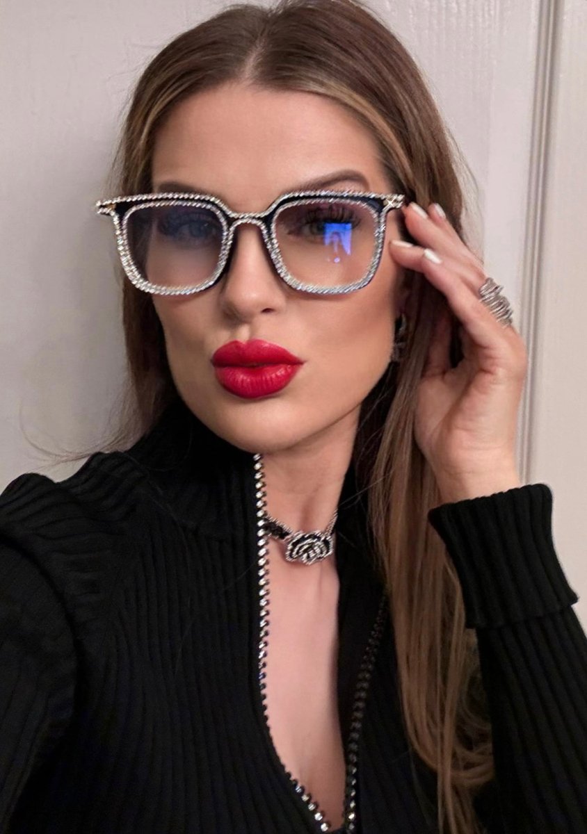 Sexy rhinestone glasses frames