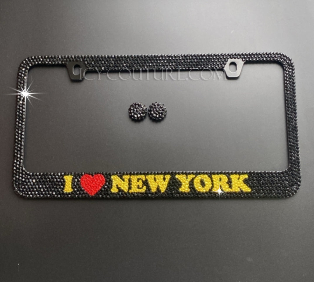 CUSTOM MESSAGE | Bedazzled License Plate Frame | ICY Couture Luxury Car Jewelry
