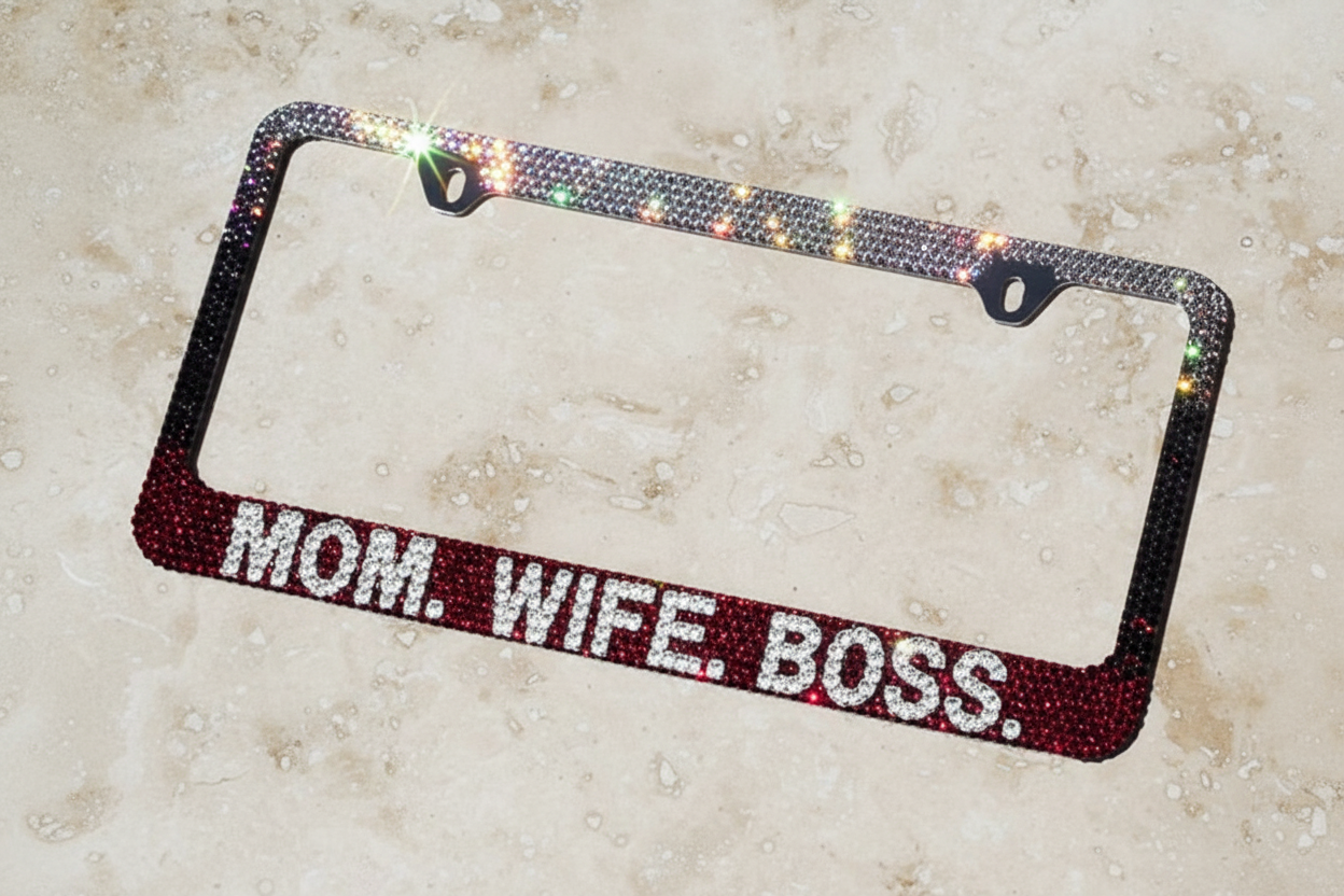 CUSTOM MESSAGE | Bedazzled License Plate Frame | ICY Couture Luxury Car Jewelry