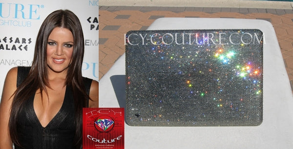 Khloe Kardashian Swarovski Black Diamond Laptop Cover Crystallized by ICY Couture
