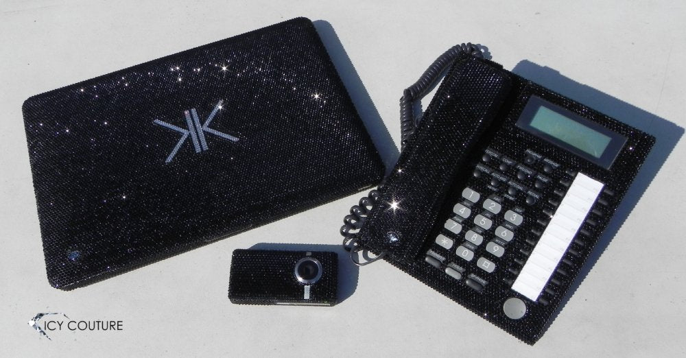 Limited Edition Custom Crystal Branding By ICY Couture For Tech Accessories, Brand Products, And Commercial Projects